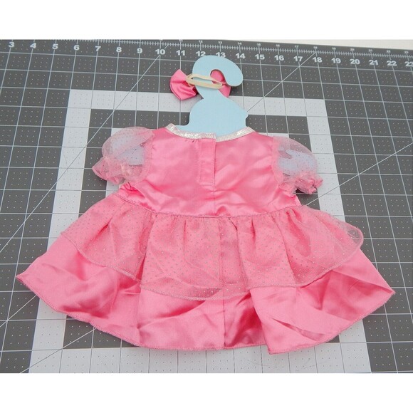 Teddy Mountain Pink Fairy Princess Dress And Hair Bow Rose Netting 16 Inch Bear - Picture 2 of 8